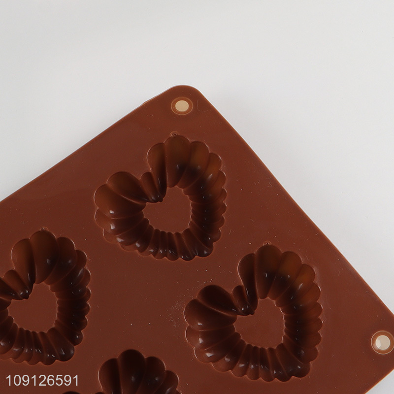 Online Wholesale 6-Cavity Silicone Cake Mold for Chocolate Cookie