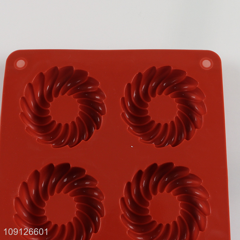 Hot Selling 6-Cavity Silicone Cake Mold for Candy Cookie Chocolate