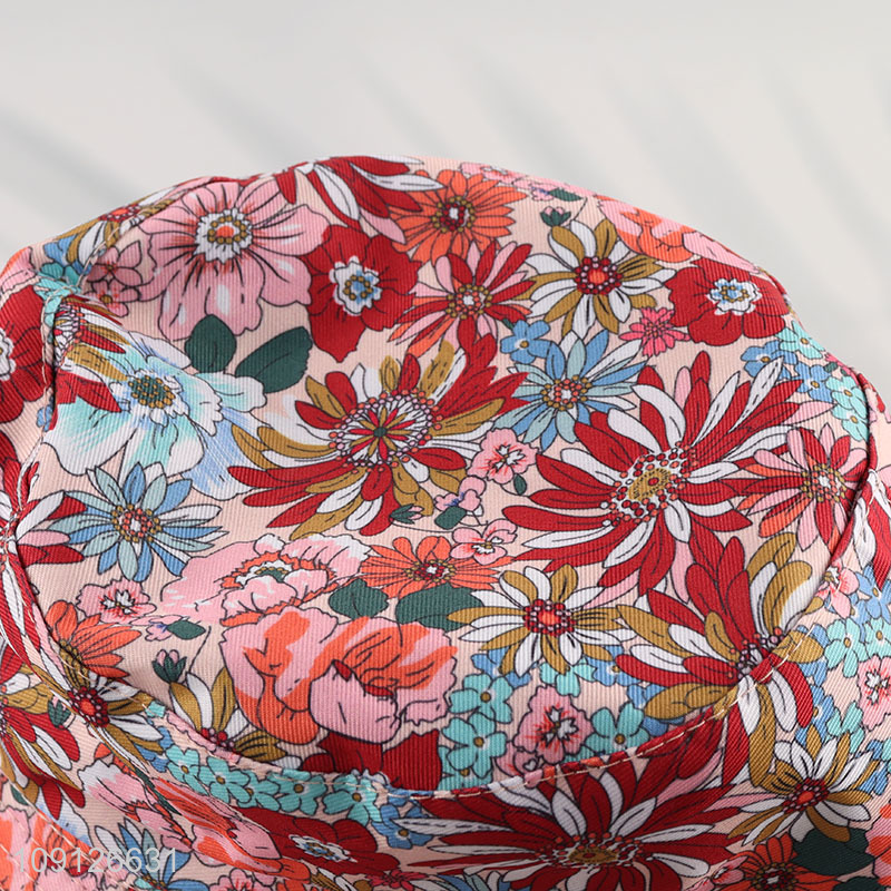 China factory flower pattern fashionable outdoor fisherman hat sun hat