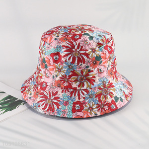 China factory flower pattern fashionable outdoor fisherman hat sun hat
