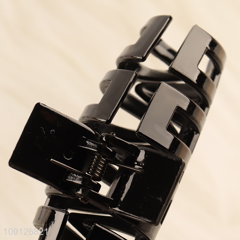 Top selling black plastic anti-slip hair claw clips hair accessories