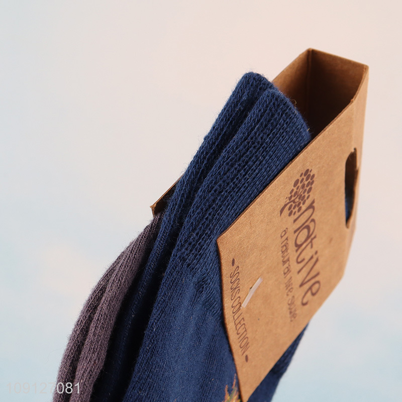 Top products printed breathable knitted cotton sock men women socks