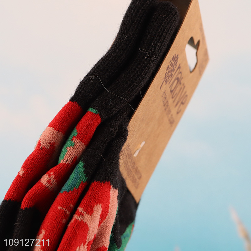 Hot items rose flower printed cotton breathable mid tube socks