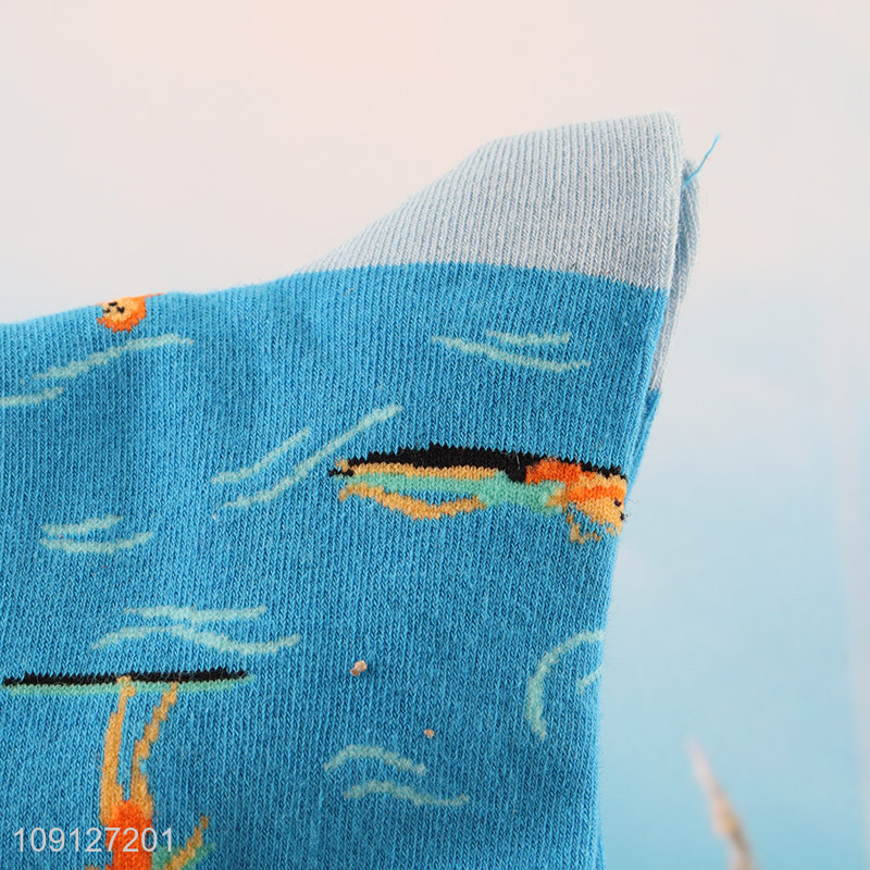 Top quality fashion cotton breathable mid tube socks for girls boys