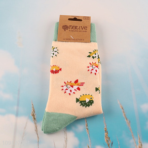 Most popular fashion casual cotton breathable mid tube socks