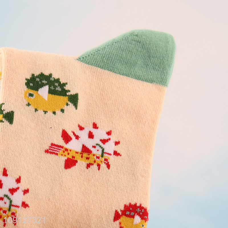 Most popular fashion casual cotton breathable mid tube socks