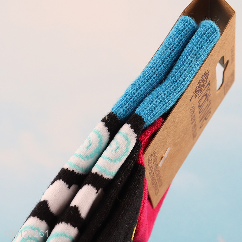 Top quality cartoon printed cotton breathable mid tube socks for men women