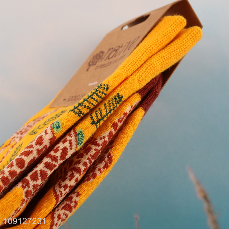 Most popular animal printed cotton breathable mid tube socks for men women