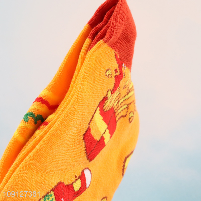 China products cartoon printed cotton breathable mid tube socks for sale