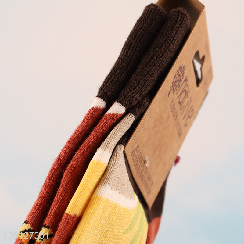 Top sale animal printed cotton breathable mid tube socks for men women