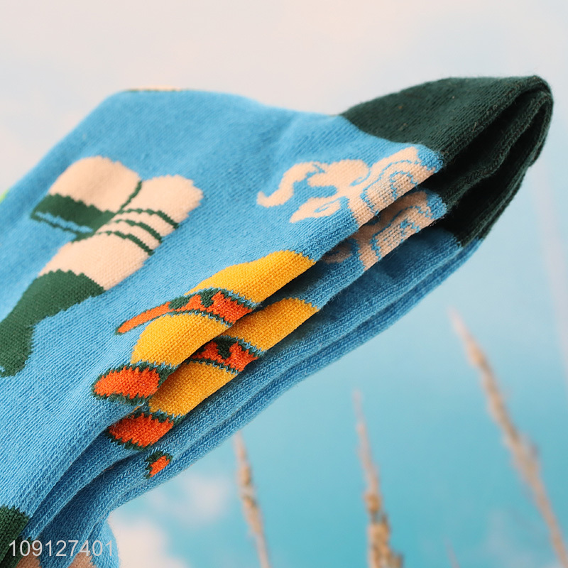 Top products casual fashion cotton breathable mid tube socks for men women