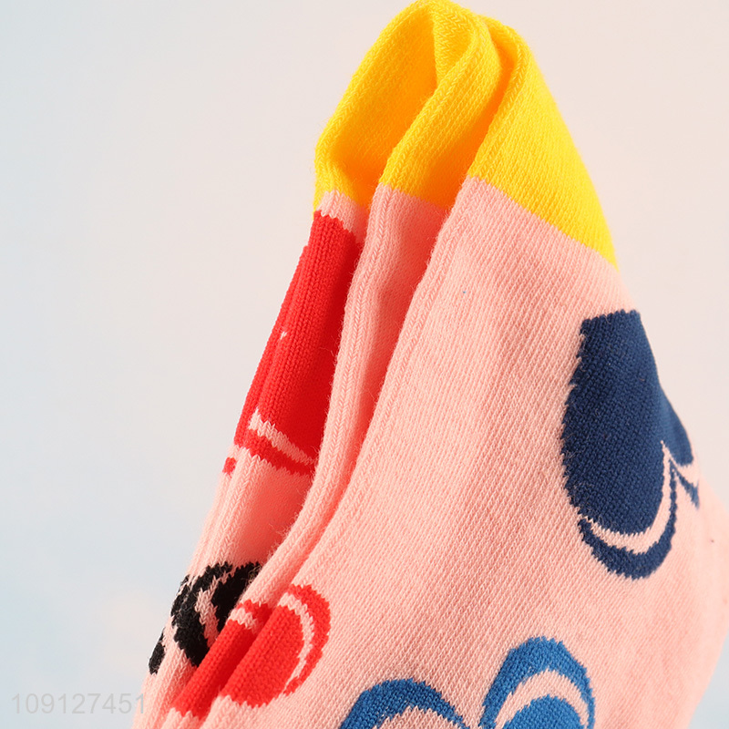 Good price heart printed cotton sock unisex socks for sale