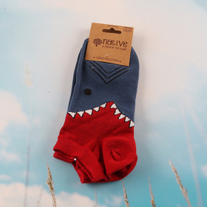 Best price shark printed ankle socks cotton socks for men women