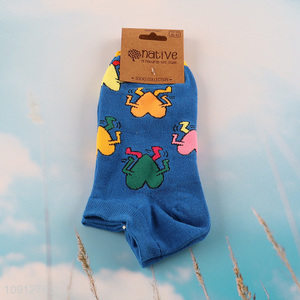 Good selling cartoon printed fashion cotton socks ankle socks