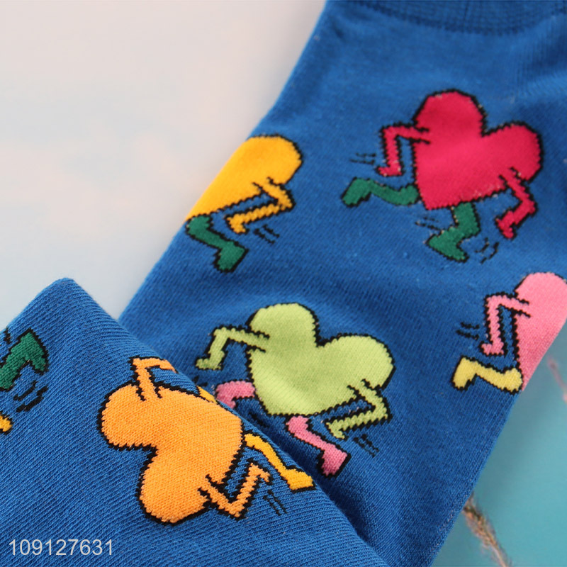 Good selling cartoon printed fashion cotton socks ankle socks