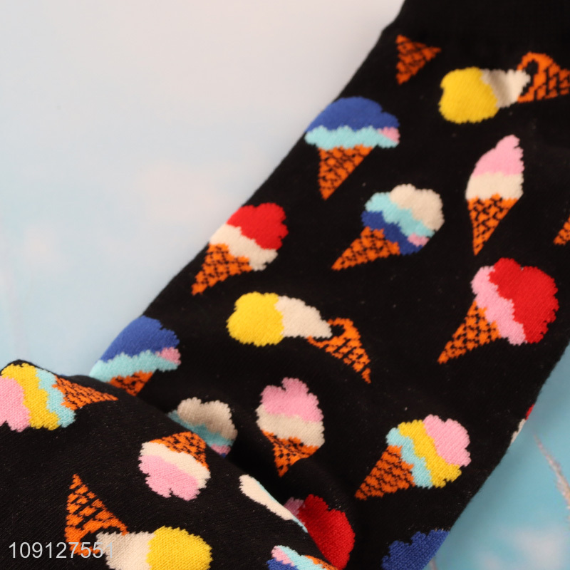 New product cartoon printed summer breathable cotton socks ankle socks