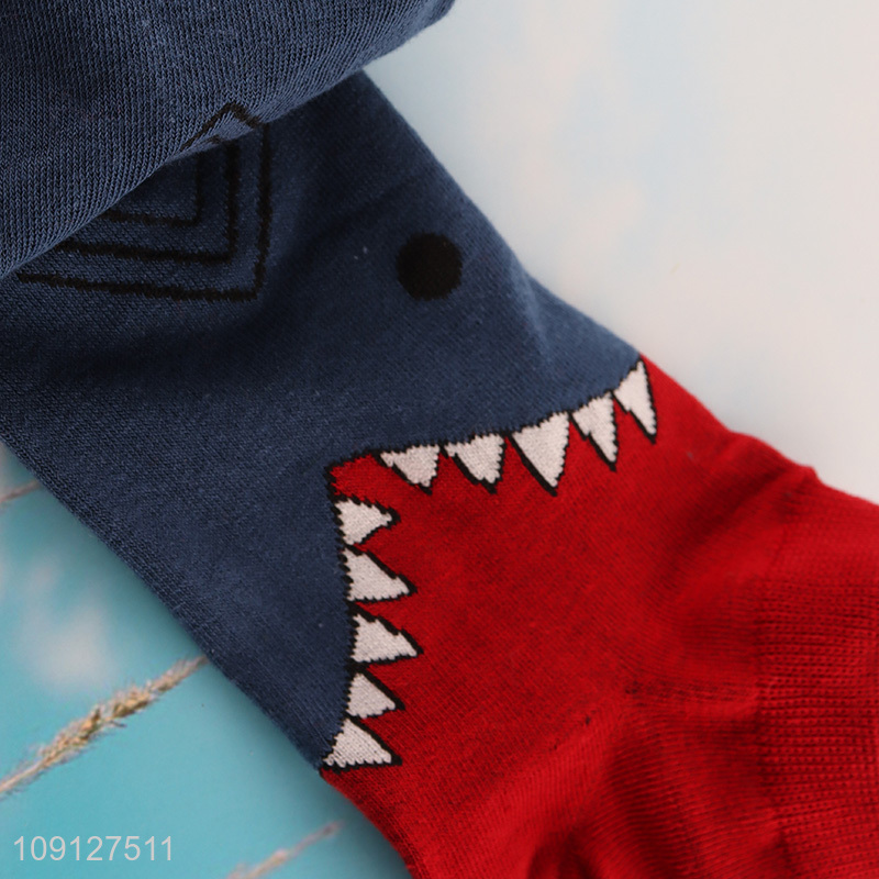 Best price shark printed ankle socks cotton socks for men women