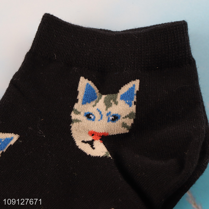 Top sale animal printed breathable cotton socks ankle socks wholesale