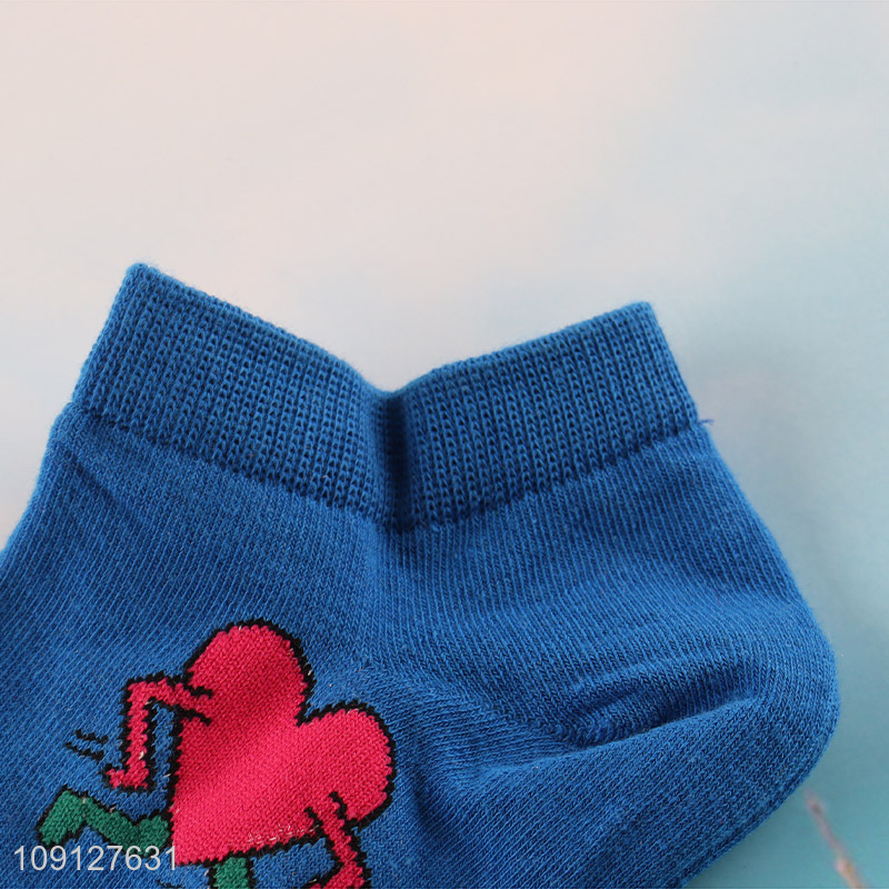 Good selling cartoon printed fashion cotton socks ankle socks