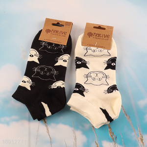 China products cat printed cotton socks ankle socks casual fashion socks