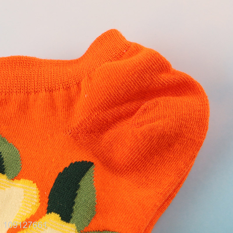 China wholesale flower pattern cotton socks ankle socks unisex socks