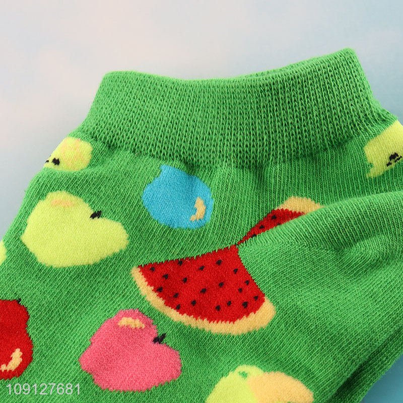 Hot products fruits printed cotton socks ankle socks unisex socks