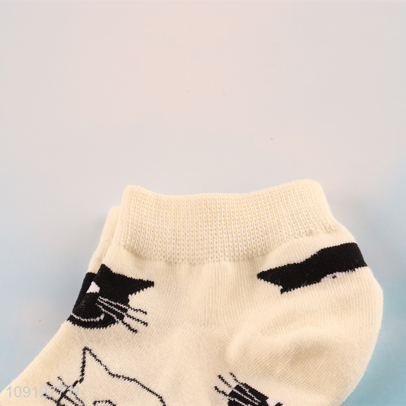 China products cat printed cotton socks ankle socks casual fashion socks