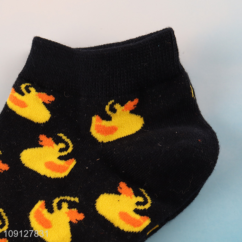 New arrival duck printed cotton socks ankle socks unisex socks