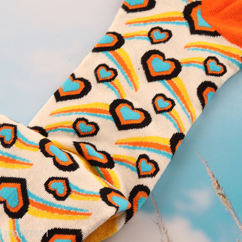 Top sale heart pattern cotton socks ankle socks unisex socks