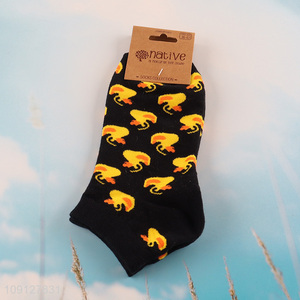 New arrival duck printed cotton socks ankle socks unisex socks