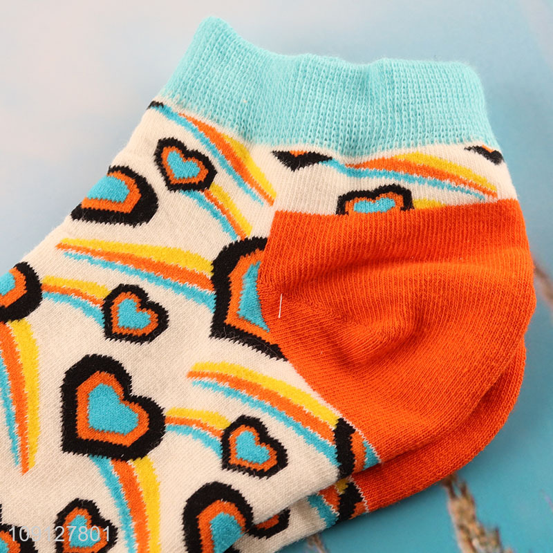 Top sale heart pattern cotton socks ankle socks unisex socks