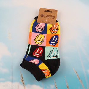Good selling cartoon printed cotton socks ankle socks fashion socks