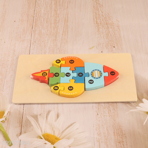 China Imports Wooden Rocket Puzzle Wooden Number Puzzle Montessori Toy