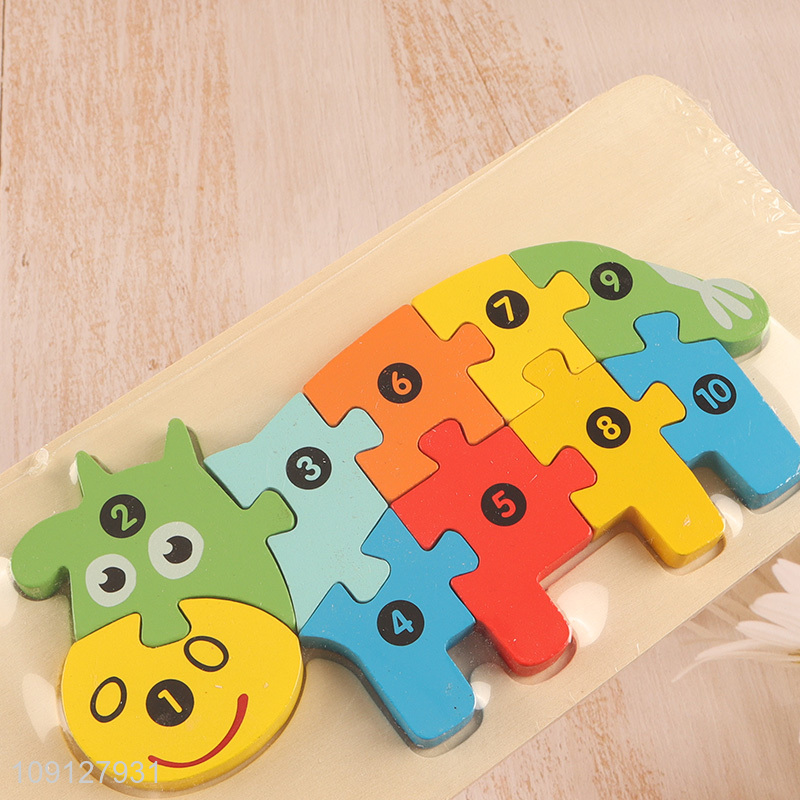 Good Quality Wooden Cow Puzzle Number Puzzle Toy for Kids Toddlers