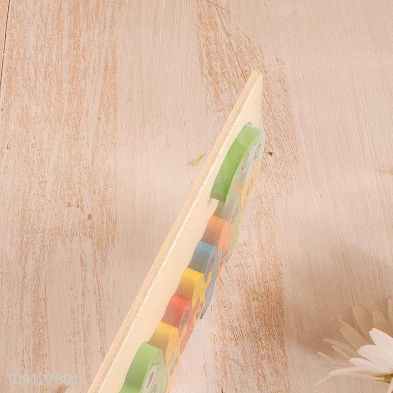 Factory Price Wooden Alligator Puzzle Number Puzzle Kids Educational Toy