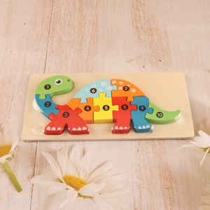 Hot Selling Wooden Brachiosaurus Puzzle Number Puzzle Montessori Toy for Kids