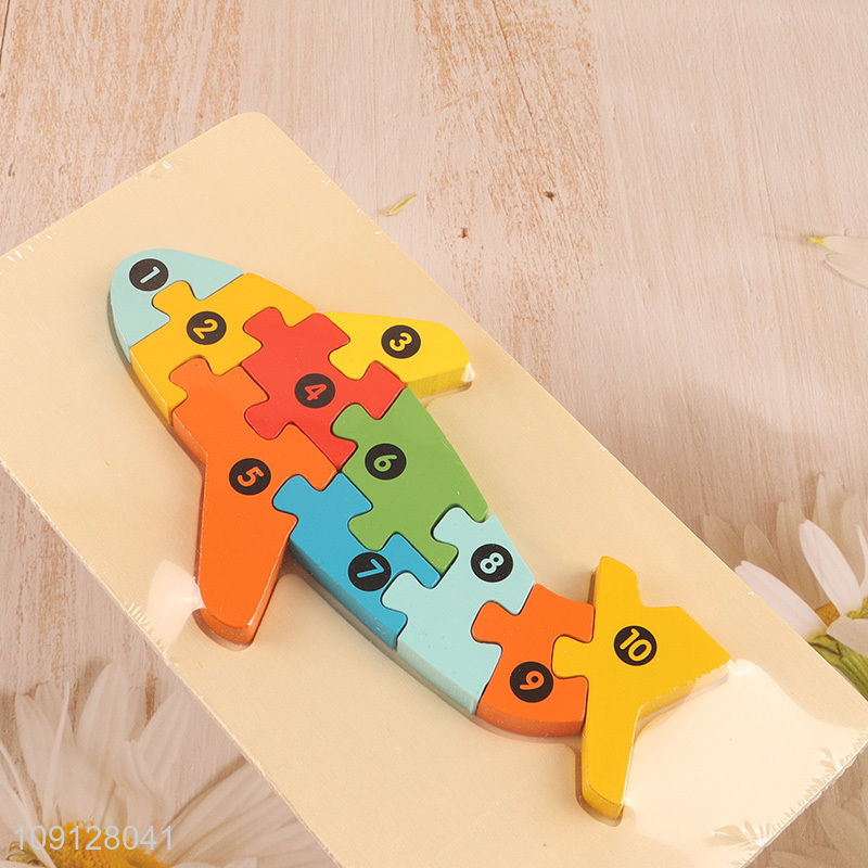 China Imports Wooden Airplane Puzzle Toddler Number Puzzle for Kids