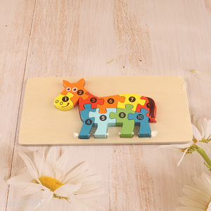 Factory Price Wooden Horse Puzzle Number Puzzle Montessori Toy for Kids