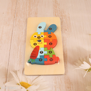 Online Wholesale Kids Puzzle Toy Wooden Bunny Puzzle Toddler Number Puzzle