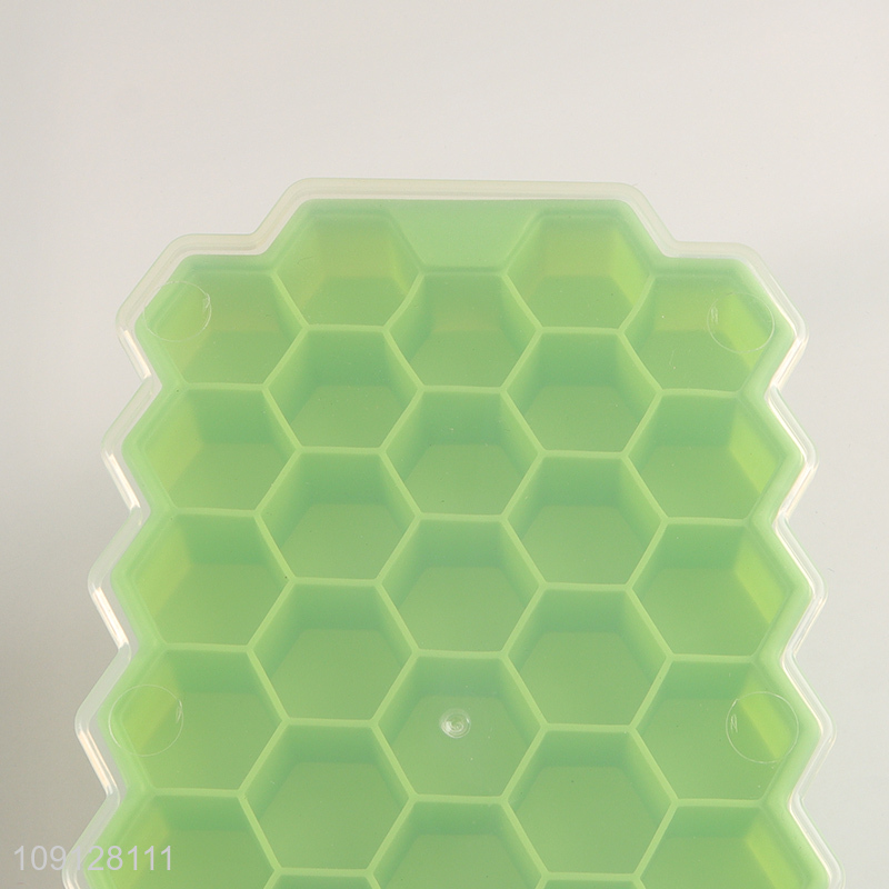 High Quality Honeycomb Ice Cube Tray Silicone Ice Cube Mold with Lid