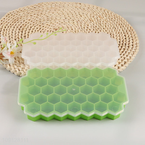 High Quality Honeycomb Ice Cube Tray Silicone Ice Cube Mold with Lid
