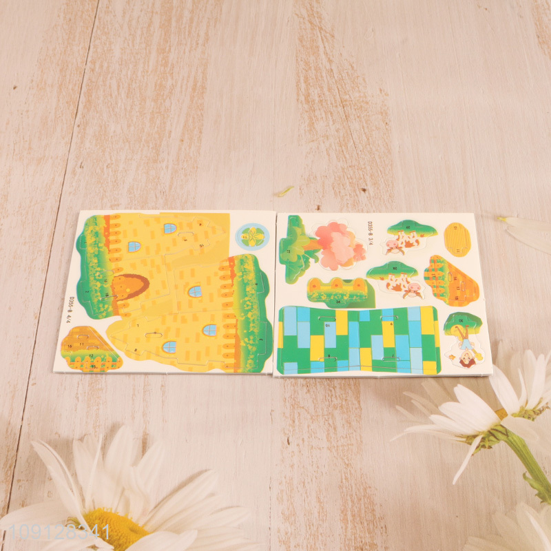 Factory Supply 3D Building Puzzle Cartoon Paper Puzzle Educational Toy