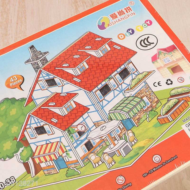 New Product 3D Building Puzzle Cartoon Paper Puzzle Educational Toy