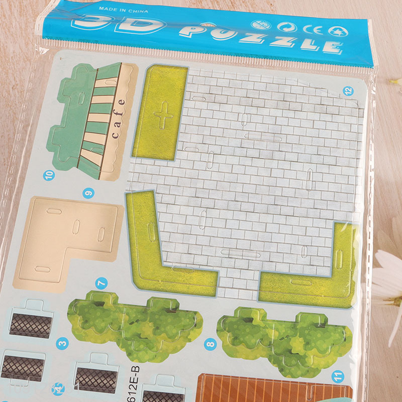 Factory Supply 3D Cartoon Paper Puzzle DIY Jigsaw Toy Paper Model Kit