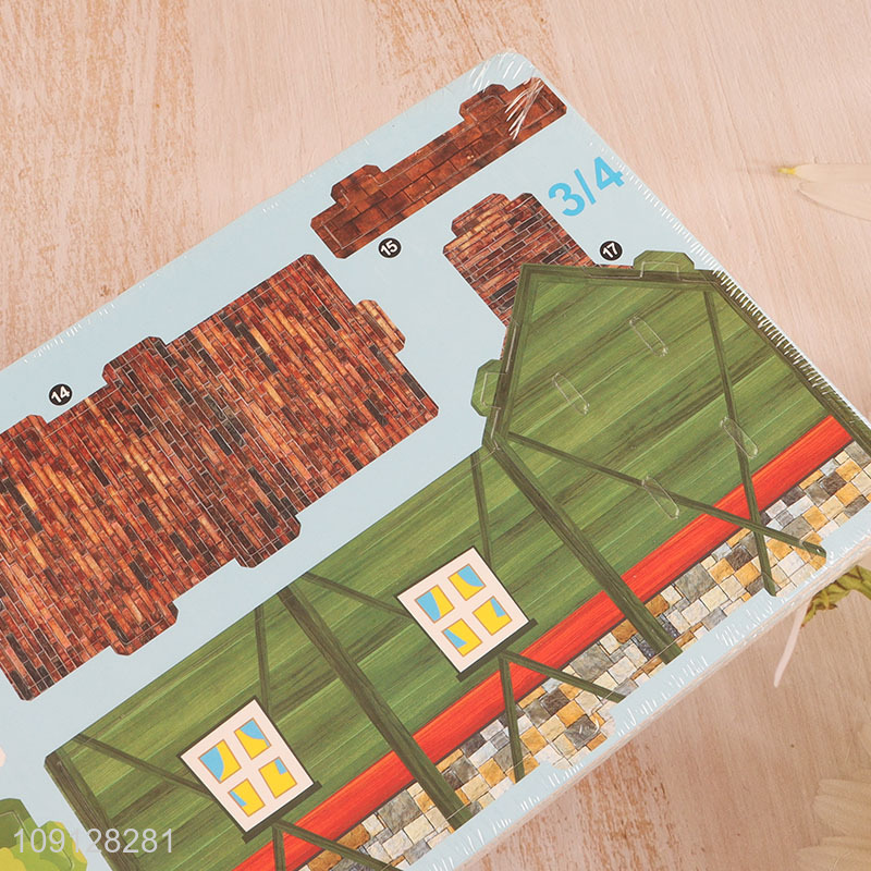 Online Wholesale 3D Cartoon Paper Building Puzzle DIY Model Building Kit