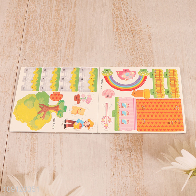 Popular Product 3D Cartoon Paper Building Puzzle DIY Model Building Kit