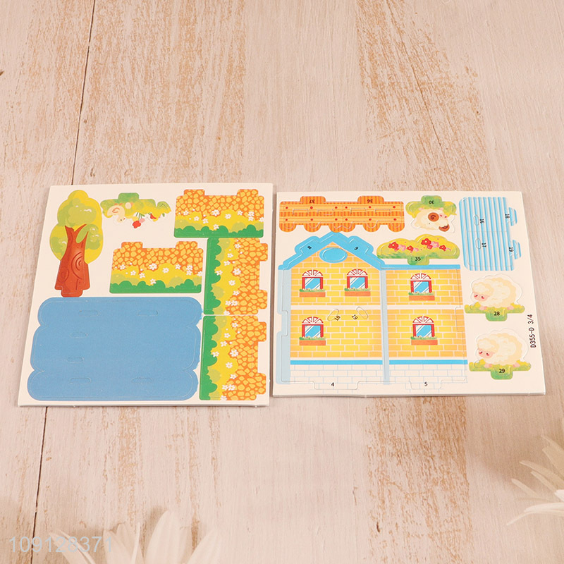 Online Wholesale 3D Puzzle DIY Cartoon Paper Puzzle for Kids Children