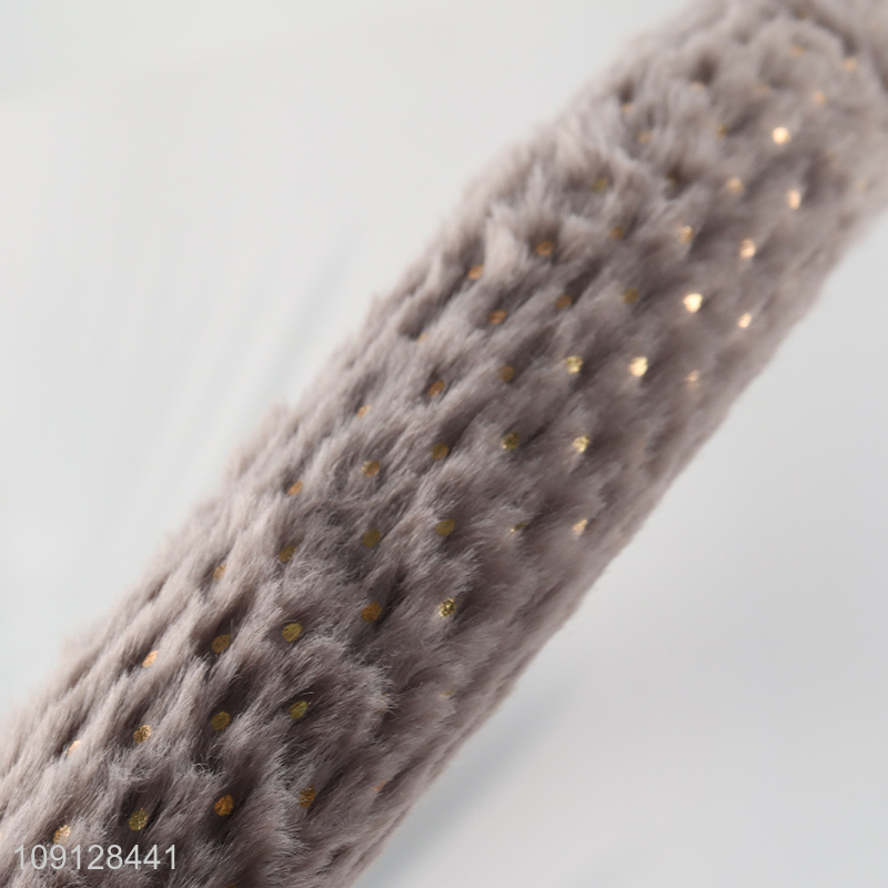 Yiwu market winter plush car steering wheel cover protector for sale