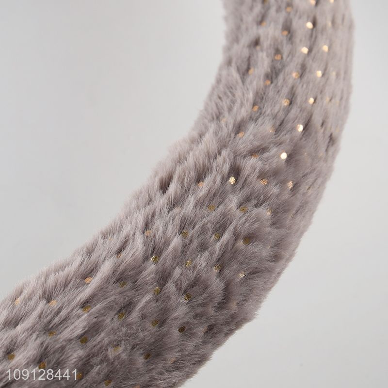 Yiwu market winter plush car steering wheel cover protector for sale