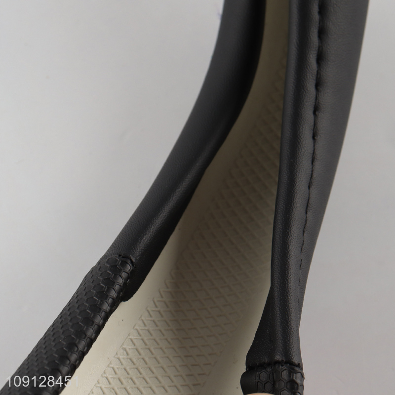 Good selling black leather car steering wheel cover car interior accessories